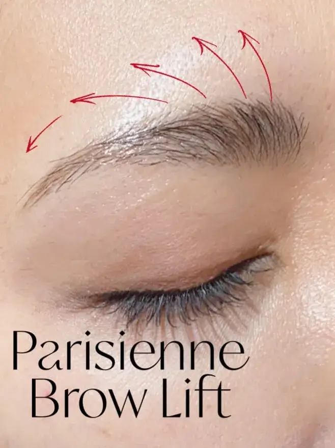 パリジェンヌブロウリフト施術後の写真