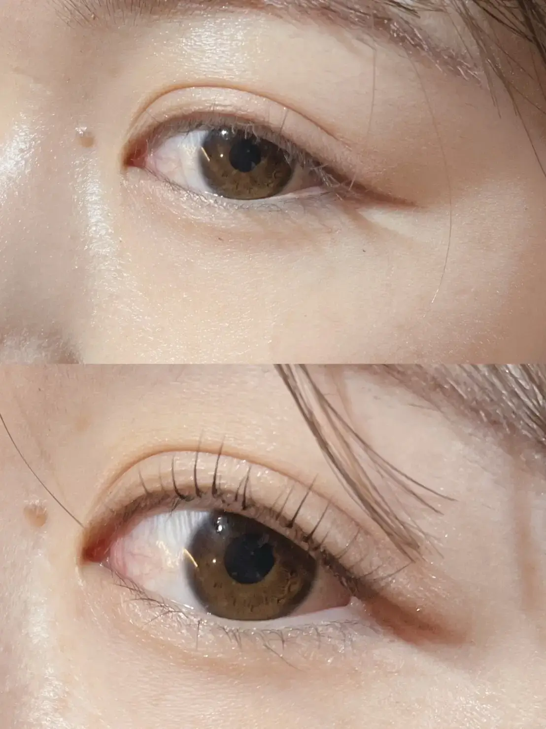 パリジェンヌラッシュリフト施術後の写真